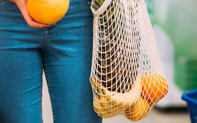 Mesh French Market Tote Bags