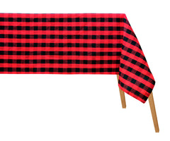 Red and Black Checkered Tablecloth