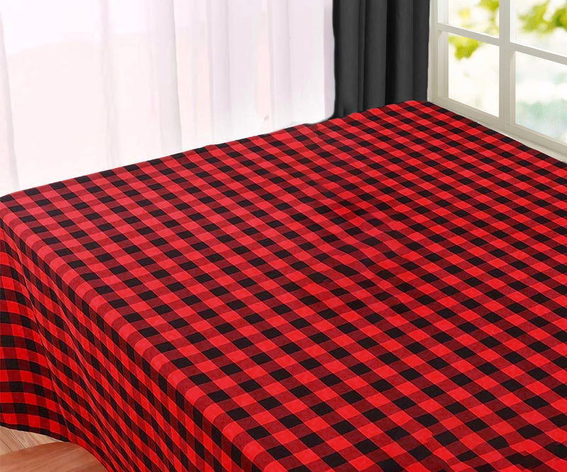 Red and Black Checkered Tablecloth