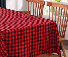 Red and Black Checkered Tablecloth