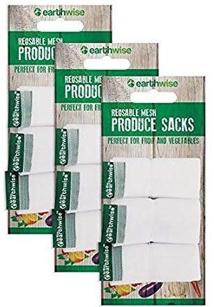 Earthwise reusable mesh produce bags