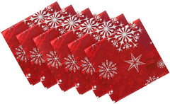 Cloth Napkins, Set of 6 20 x 20 Inch Red and white