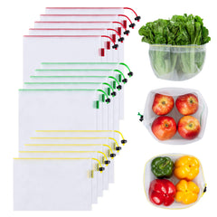 Vegetable Shopping Bags Washable, 3 Sizes