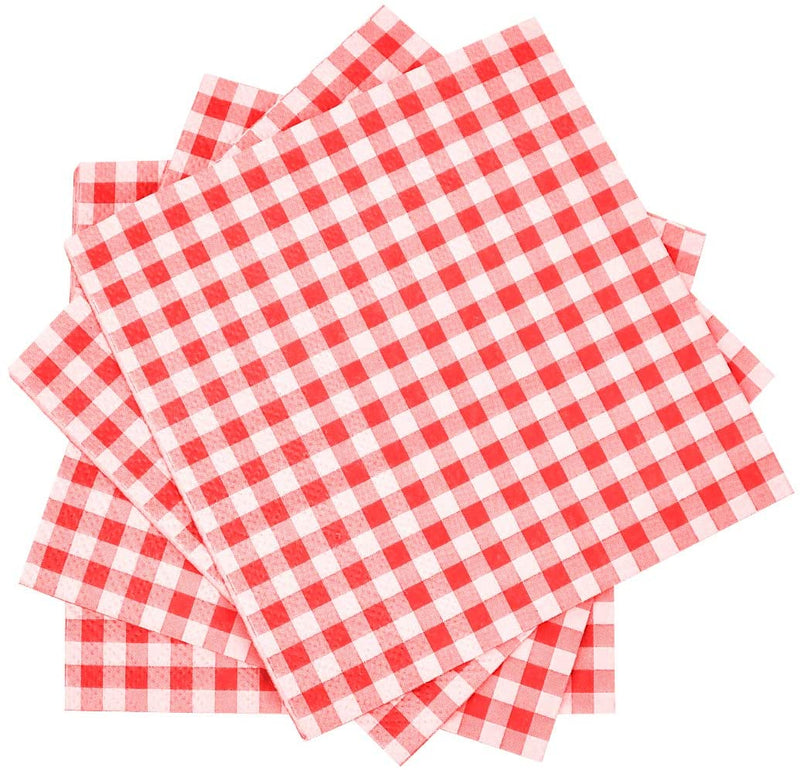 Napkins 3-ply 80PCS Red and White