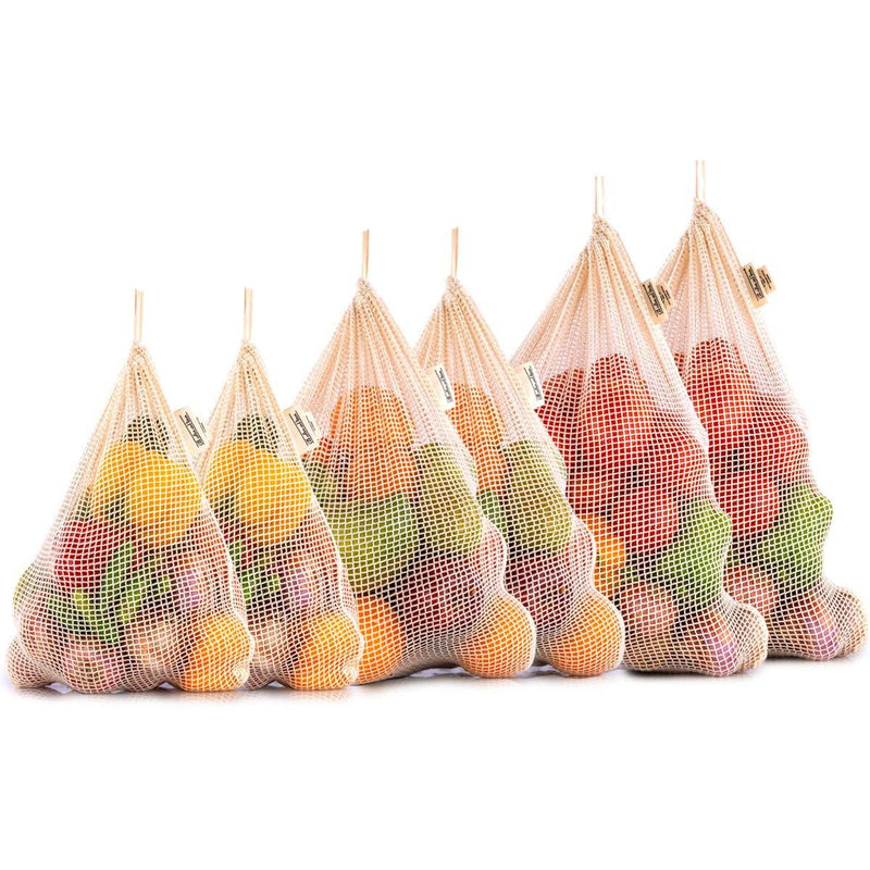 Organic Cotton Reusable Mesh Produce Bags