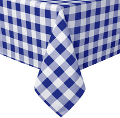 Royal Blue Checkered Tablecloth Rectangle