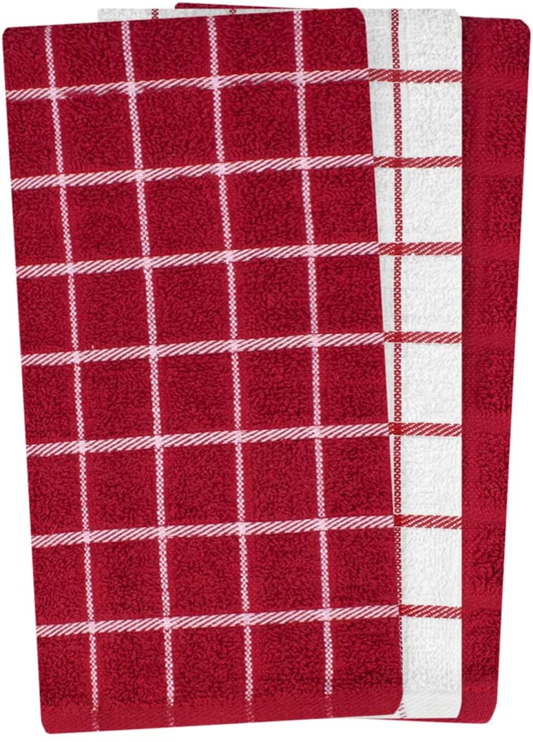 Ritz 100% Cotton Terry Kitchen Dish Towels, Highly Absorbent, 25” x 15”, 3-Pack