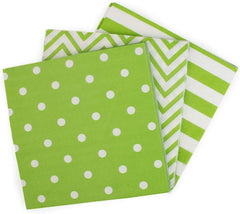 Striped Chevron Polka Dot Green Paper Party Napkins 60 Count