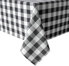 Black and White Check Tablecloth