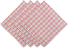 Napkin Set, Pink and White Napkin Set, 4 Piece