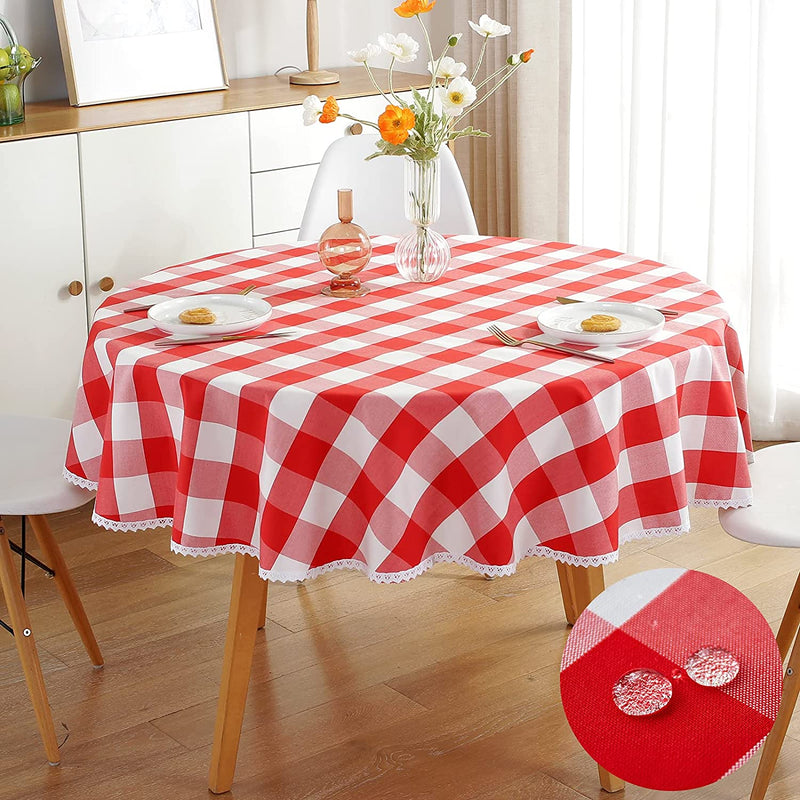 Dining/Farmhouse, Red and White 58 Inch checkered