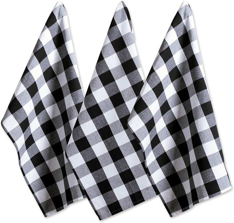 Dishtowel Set, 20x30, Black & White, 3 Piece