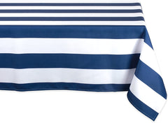 Tablecloth, 60x120, Nautical Blue and White stripe pattern