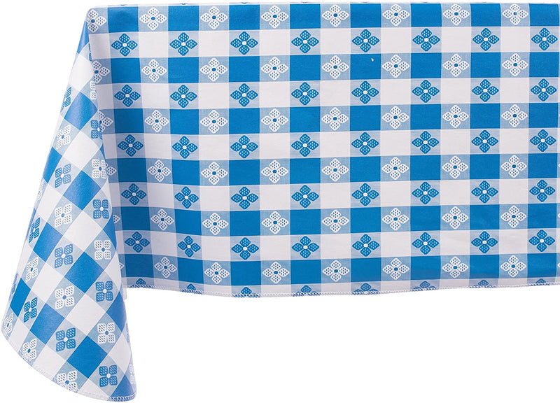 Blue and White Square Tablecloth