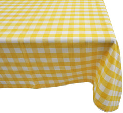 Yourtablecloth 100% Cotton Checkered Buffalo Plaid Tablecloth - Washable Reusable Table Cover Perfect for Any Occasion Suitable for Indoors or Outdoors Shapes and Sizes