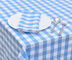 Black and White Plaid Tablecloth | Small Check Tablecloths