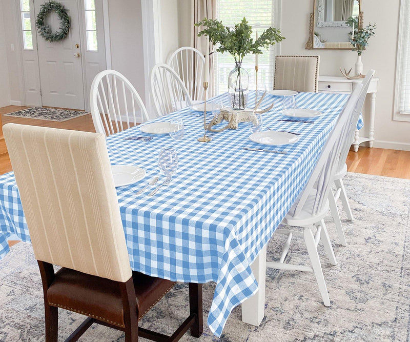 Black and White Plaid Tablecloth | Small Check Tablecloths