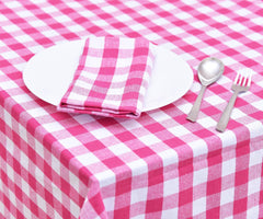 Black and White Plaid Tablecloth | Small Check Tablecloths