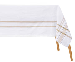 Striped Tablecloth - (Beige Stripes)