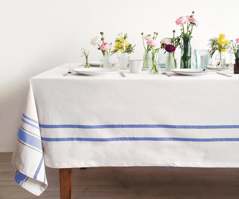 Striped Tablecloth Rectangle - Blue