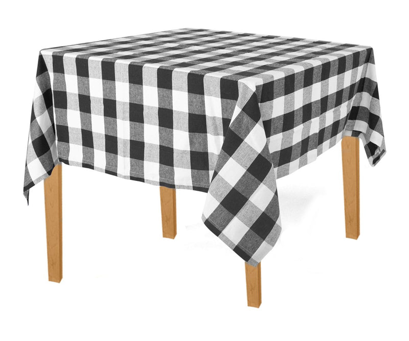 Black & White Check Tablecloth - (52x52")