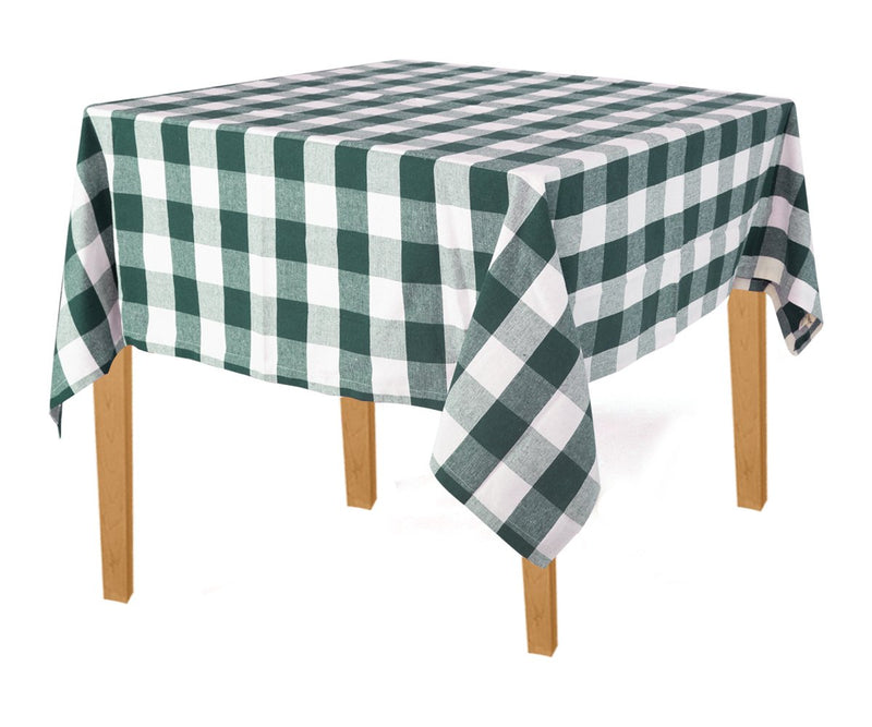 Green and Cream Tablecloths - Square Checkered Tablecloth (52"x52")