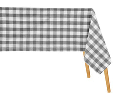 Rectangular Tablecloths, Gray and White Checkered