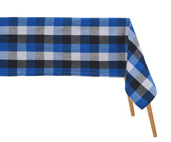 Multicolor Checkered Tablecloth - (Blue, White and Black)