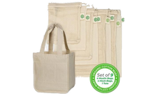 Reusable Farmer's Market Bags Set - 9 Pieces