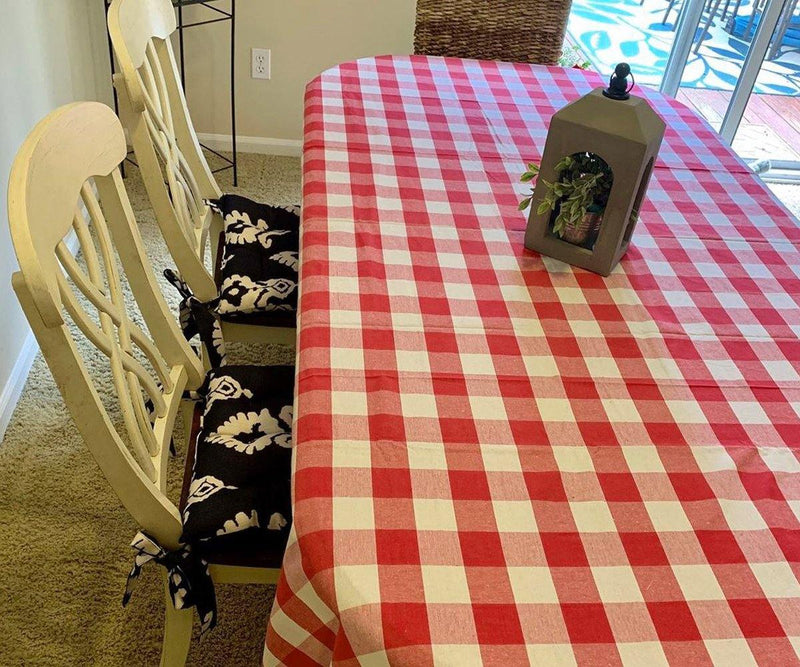 Red and White Checkered Tablecloth