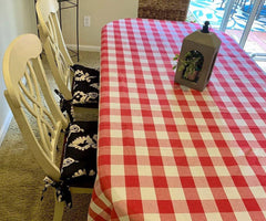 Red and White Checkered Tablecloth